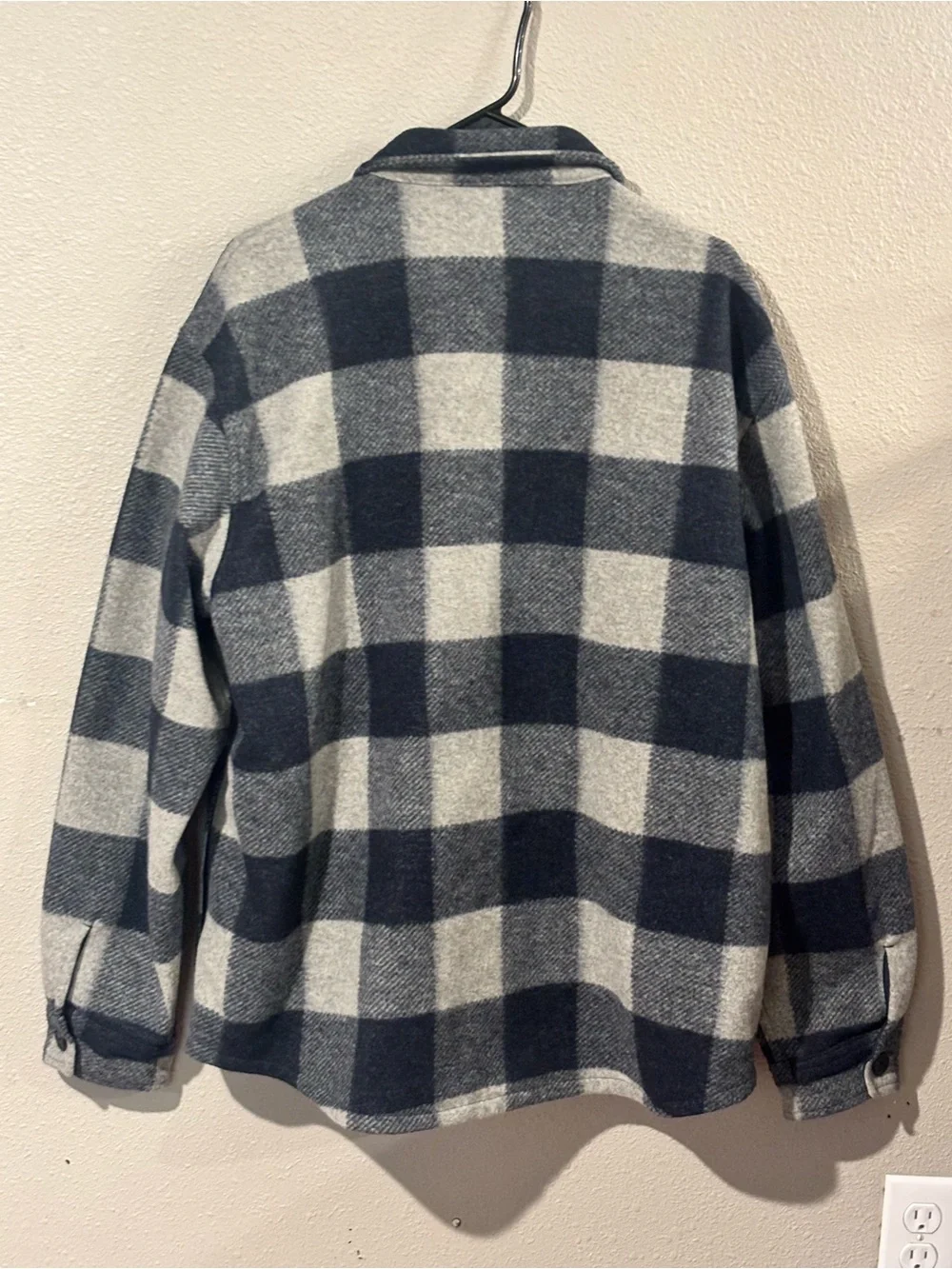 Banana Republic Men’s Navy & Gray Plaid Shirt Jacket